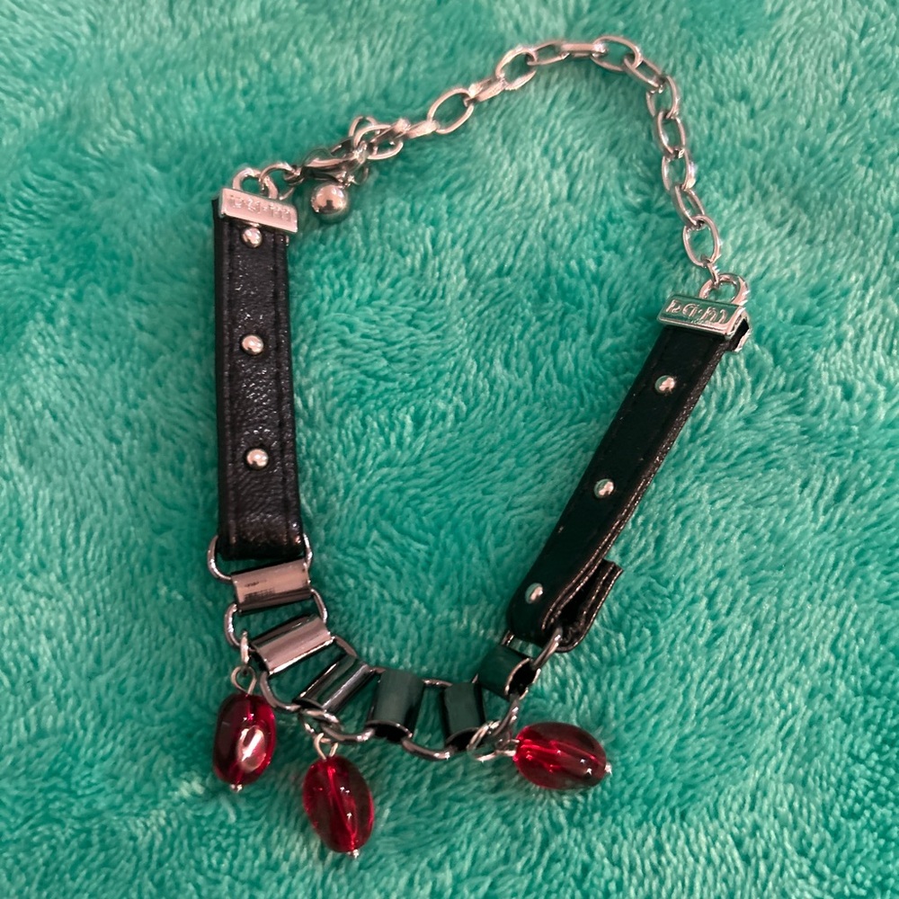Elegant Black and Red Beaded Bracelet